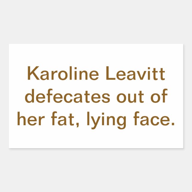 Karoline Leavitt Poop-Mouth Hankamer Artjunkhaus Rectangular Sticker (Front)