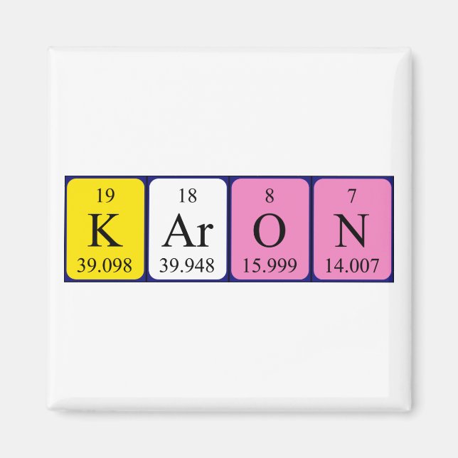 Karon periodic table name magnet (Front)