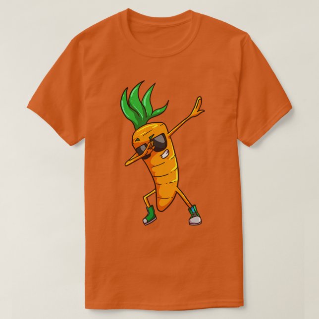 Karotte Dabbing Vegetables T-Shirt (Design Front)