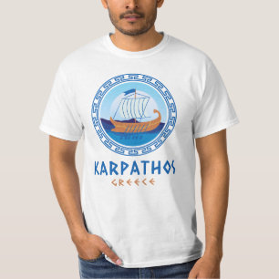 Karpathos, Greece Greek Ship Design Men's T-Shirt