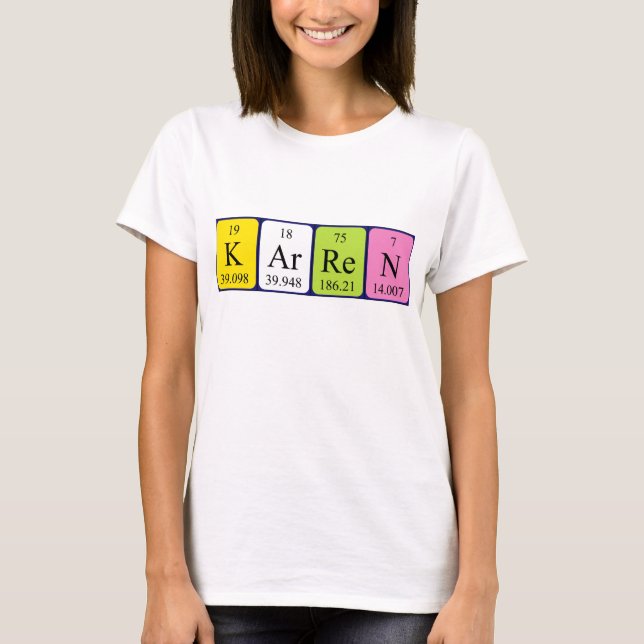 Karren periodic table name shirt (Front)