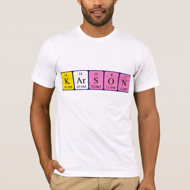 Karson periodic table name shirt (Front)