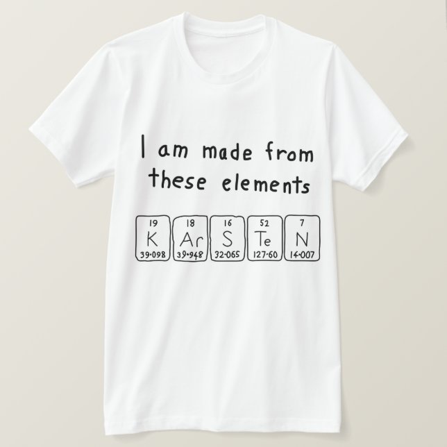 Karsten periodic table name shirt (Design Front)