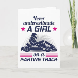Kart Go-kart Karting Kart Racing Women Girls Gift Card