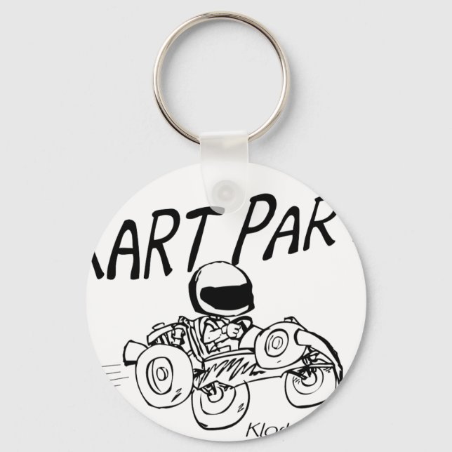 Kart Party Black Logo Keychain (Front)