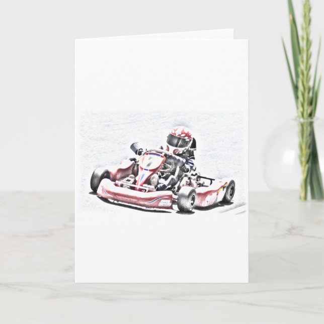 Kart Racer Shaded Sketch Card (Front)