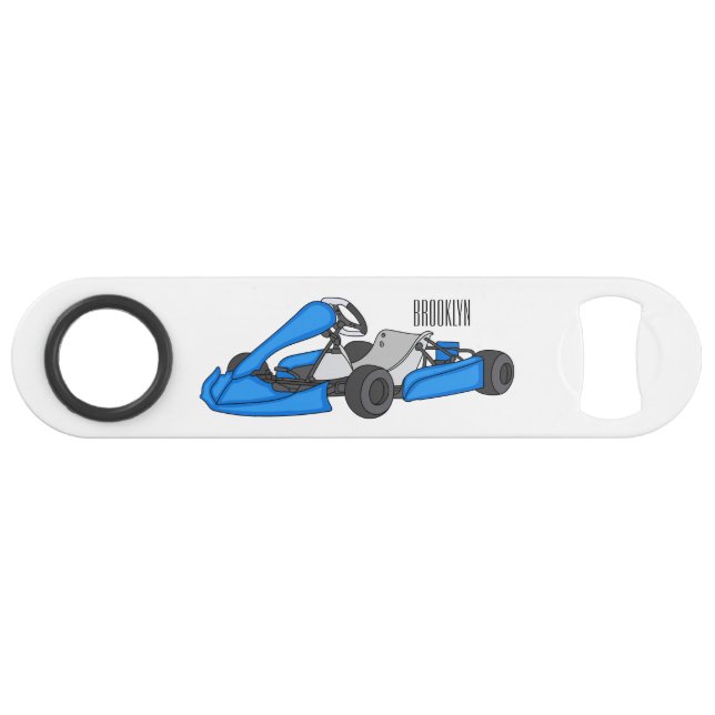 Kart racing cartoon illustration bar key (Front (Horizontal))