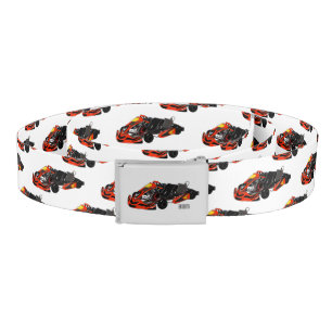 Kart racing cartoon illustration belt