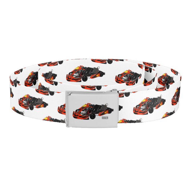 Kart racing cartoon illustration belt (Coil)
