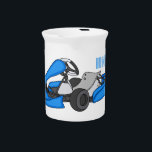 Kart racing cartoon illustration beverage pitcher<br><div class="desc">Kart racing cartoon illustration</div>