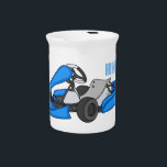 Kart racing cartoon illustration beverage pitcher<br><div class="desc">Kart racing cartoon illustration</div>