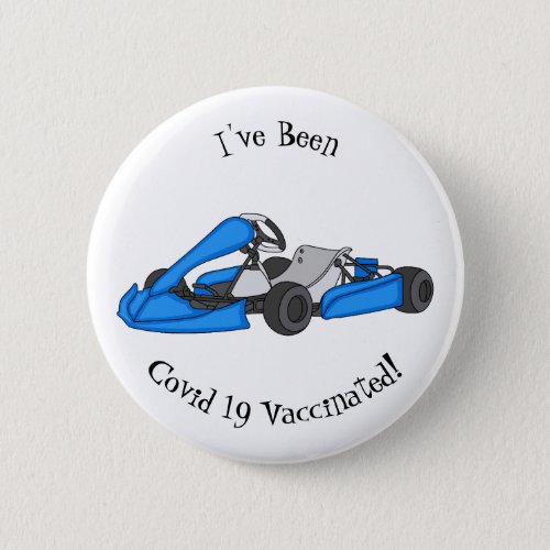 Kart racing cartoon illustration button
