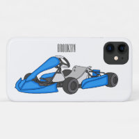 Kart racing cartoon illustration