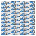 Kart racing cartoon illustration fabric