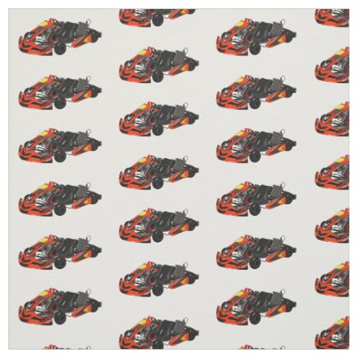Kart racing cartoon illustration fabric