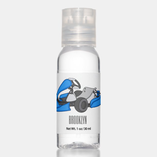 Kart racing cartoon illustration hand sanitizer (Front)