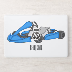 Kart racing cartoon illustration  HP laptop skin