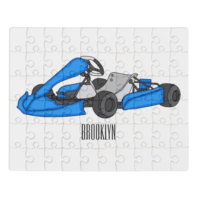 Kart racing cartoon illustration  jigsaw puzzle (Puzzle Horizontal)