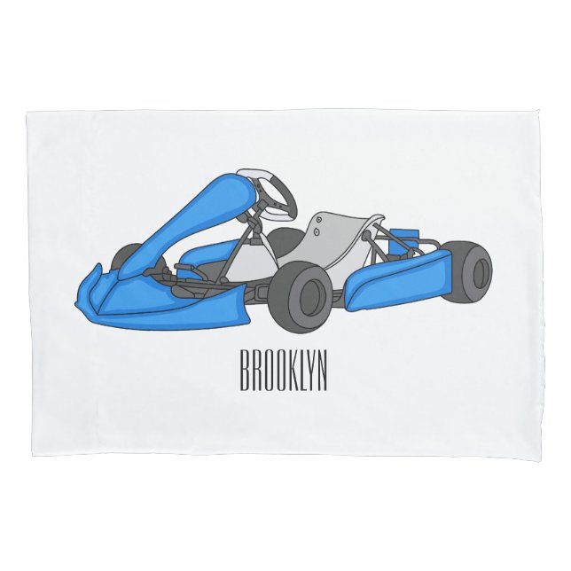 Kart racing cartoon illustration  pillow case (Front)
