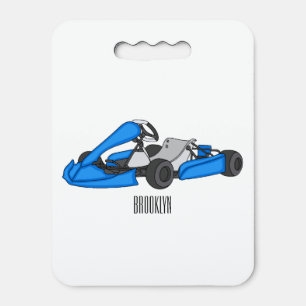 Kart racing cartoon illustration seat cushion