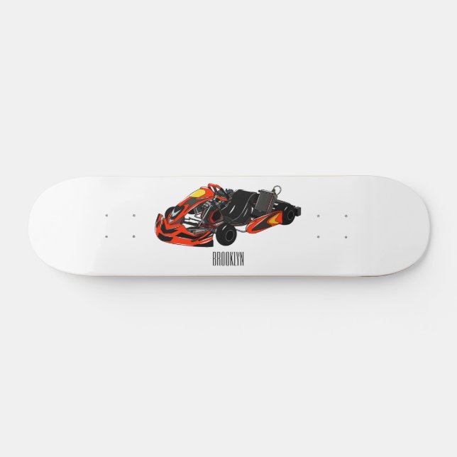 Kart racing cartoon illustration skateboard (Horz)