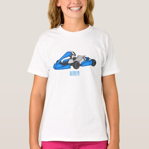 Kart racing cartoon illustration T_Shirt