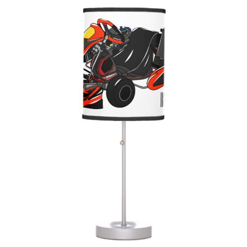 Kart racing cartoon illustration table lamp