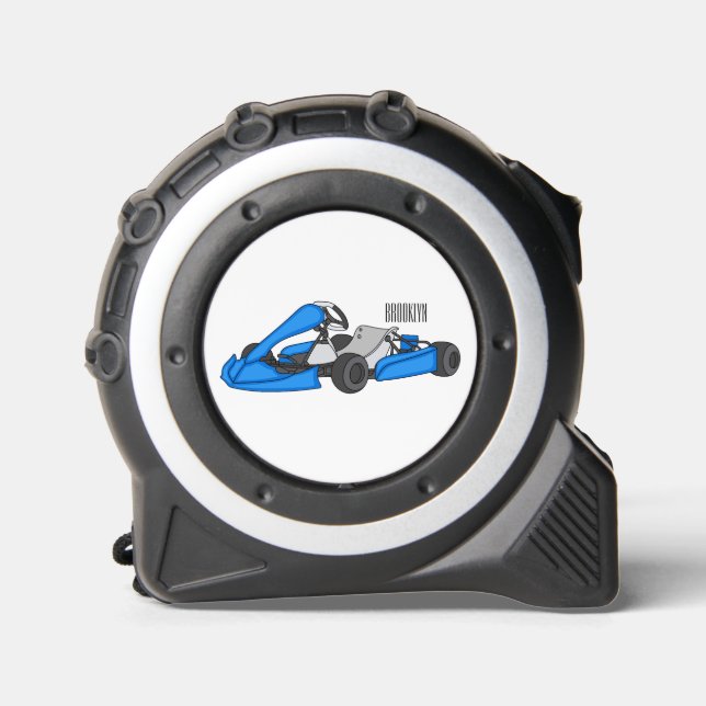 Kart racing cartoon illustration tape measure (Front)