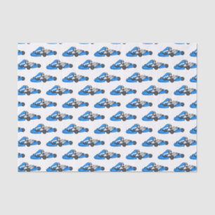 Kart racing cartoon illustration  tissue paper