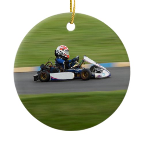 Kart Racing Ceramic Ornament