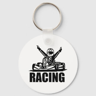 Kart racing keychain