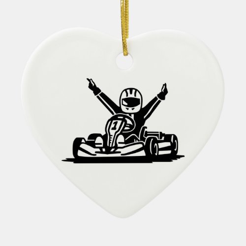 Kart winner ceramic ornament