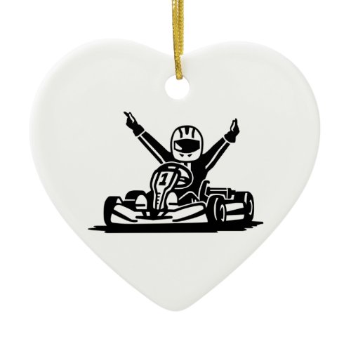 Kart winner ceramic ornament