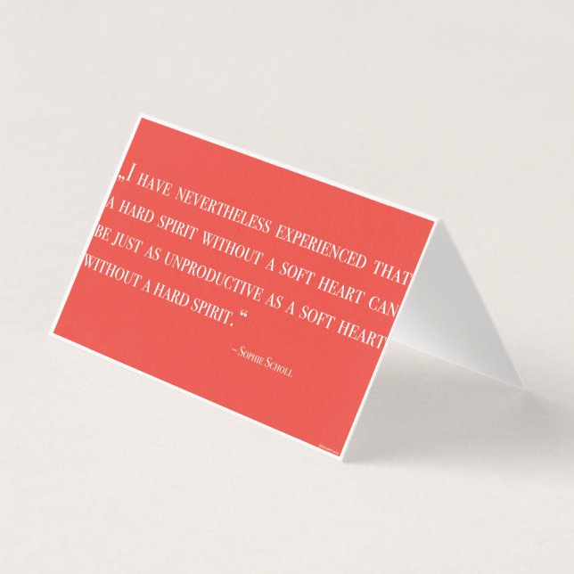 Karte – Card – Sophie Scholl – Quote – White Rose (Front)