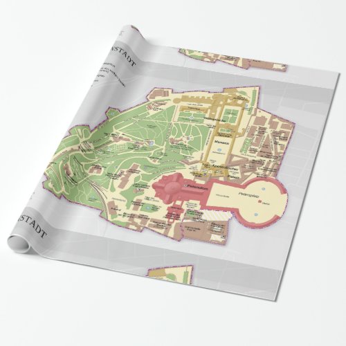 Karte der Vatikanstadt Vatican City Diagram Wrapping Paper