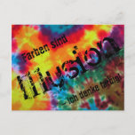 Karte, "Farben sind Illusion - ich denke farbig!" Postcard