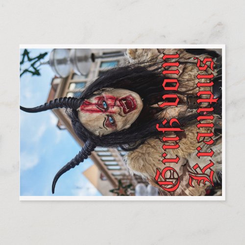 Karte Gru vom Krampus Postcard