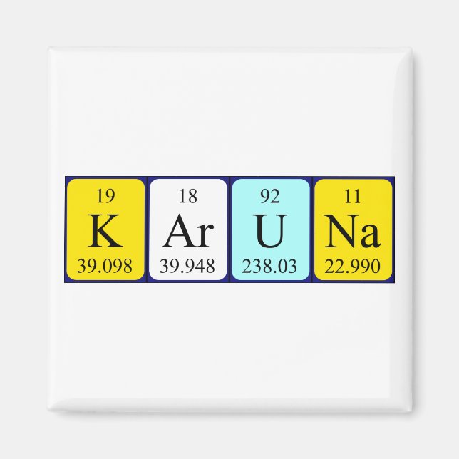 Karuna periodic table name magnet (Front)