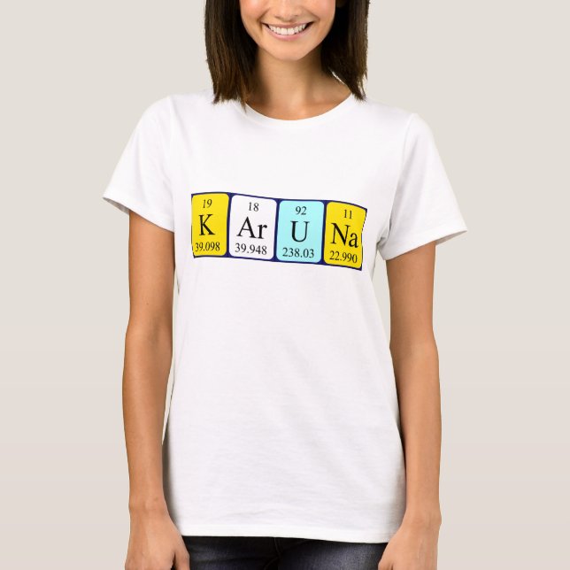 Karuna periodic table name shirt (Front)