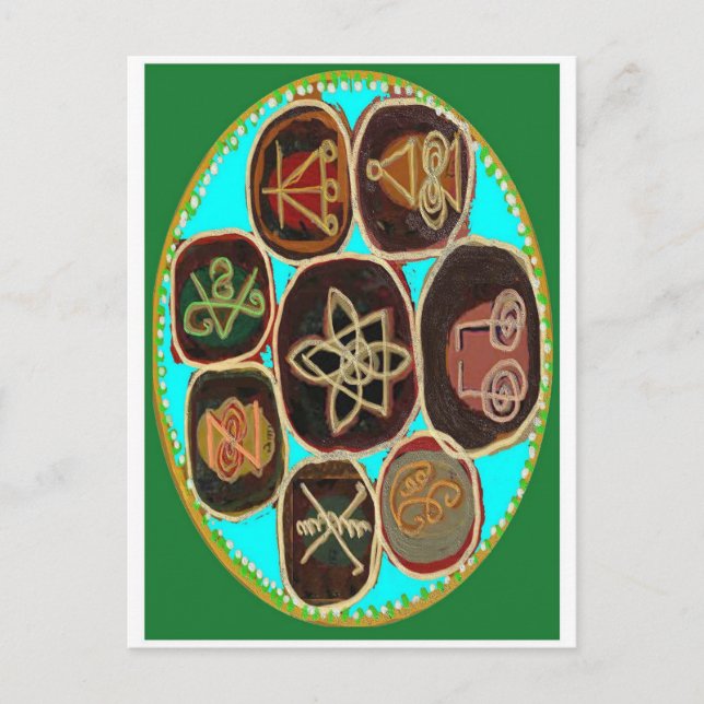 KARUNA Reiki Symbols by Navin Joshi Postcard (Front)