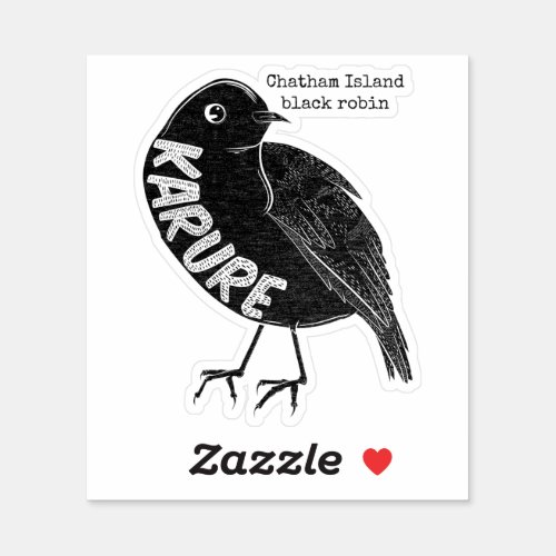 Karure Chatham Island black robin Sticker