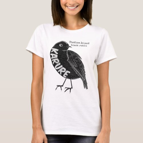 Karure Chatham Island black robin T_Shirt