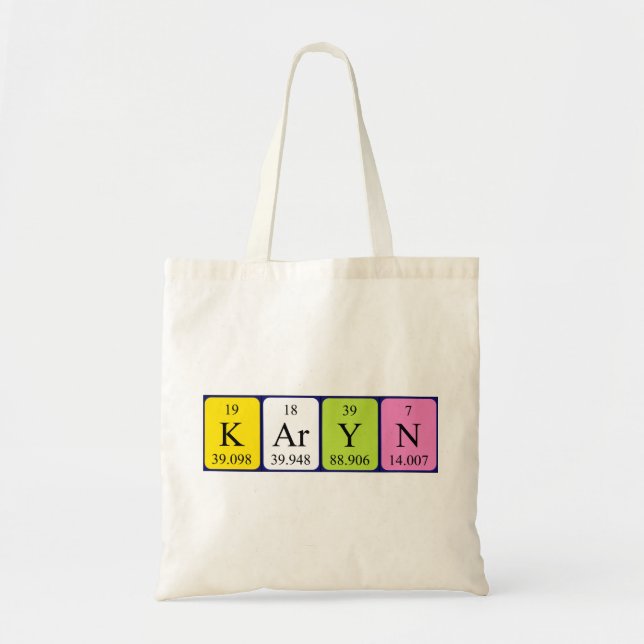 Karyn periodic table name tote bag (Front)