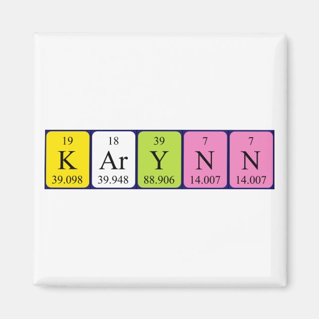 Karynn periodic table name magnet (Front)