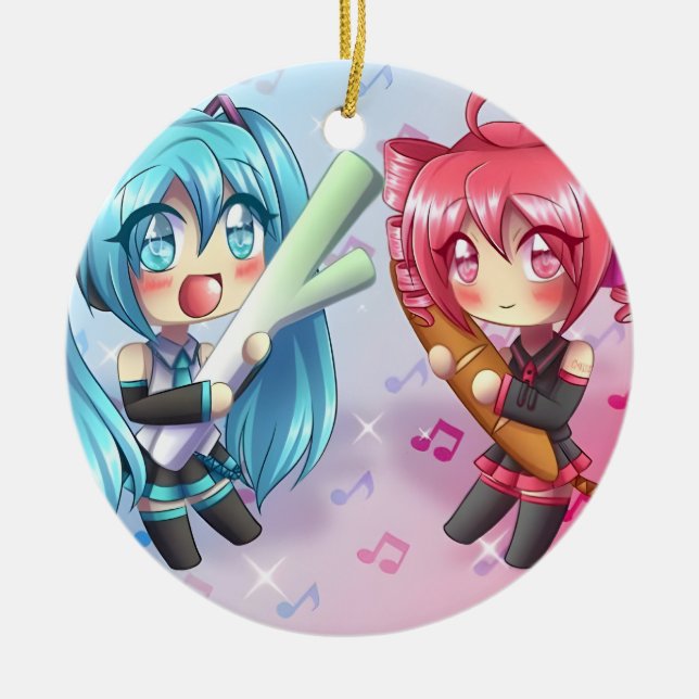 Kasane teto x miku ceramic ornament (Front)
