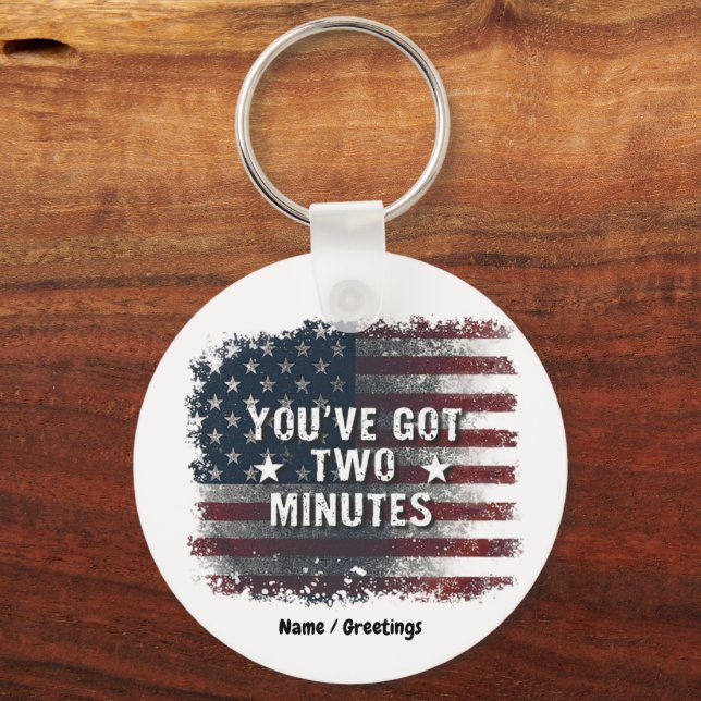 Kash Patel "You've Got Two Minutes" Interview Quot Keychain (Front)