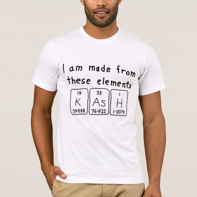Kash periodic table name shirt (Front)