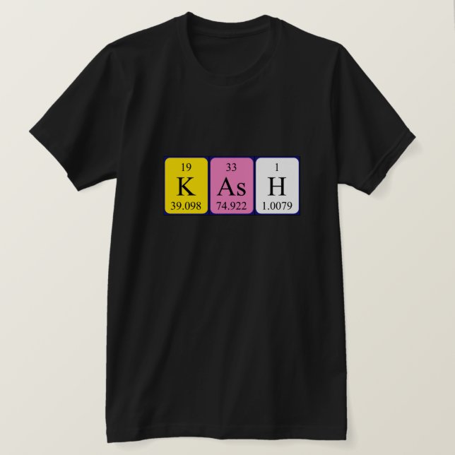 Kash periodic table name shirt (Design Front)