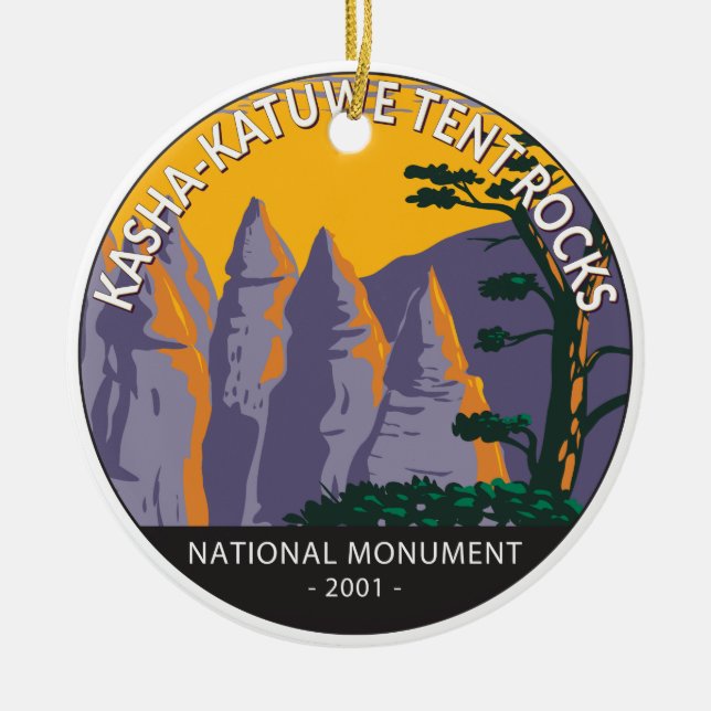 Kasha - Katuwe Tent Rocks National Monument  Ceramic Ornament (Front)