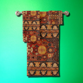 Kashi  carpet look in oranges